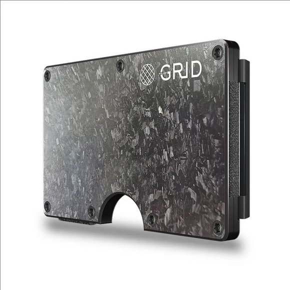 NWT Grid Wallet // Forged Carbon Minimalist RFID Blocker Slim Profile - Picture 2 of 4